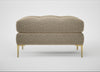 Eton Footstool Boucle Velvet Rocky / Brass