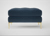 Eton Footstool Boucle Velvet Space / Brass