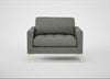 Eton Loveseat Boucle Tweed Lapis / Brass