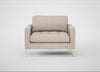 Eton Loveseat Boucle Tweed Pearl / Brass