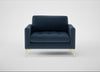 Eton Loveseat Boucle Velvet Space / Brass