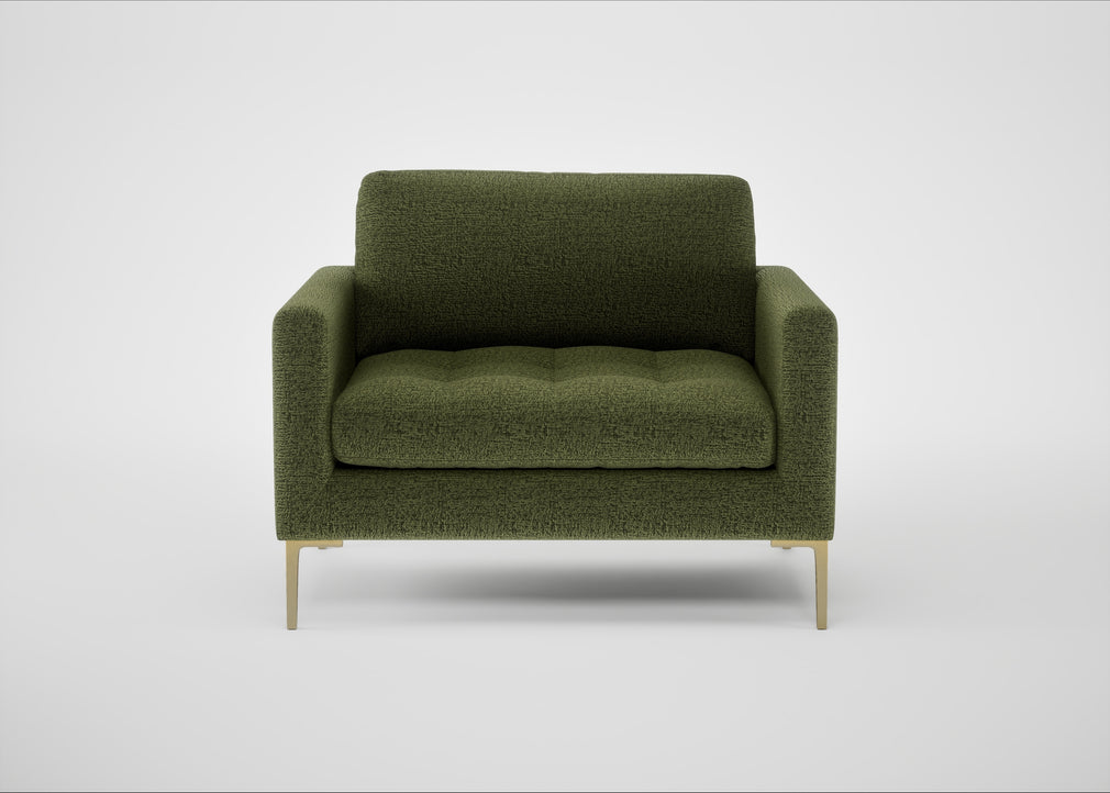 Eton Loveseat Boucle Velvet Wilder / Brass