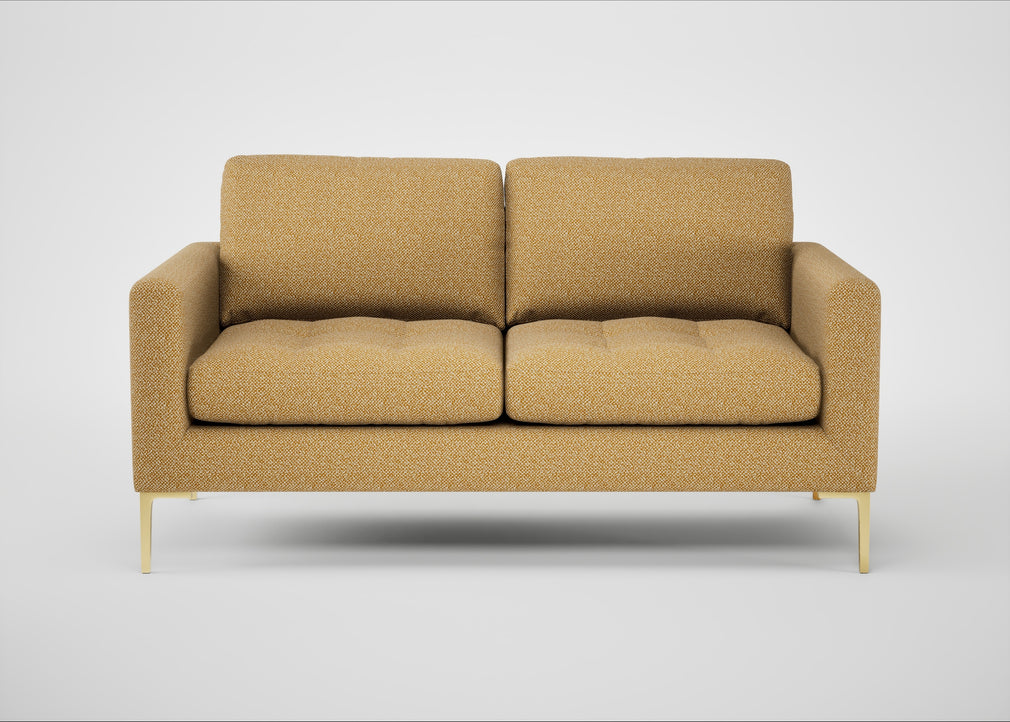 Eton 2 Seater Sofa Boucle Tweed Citrine / Brass