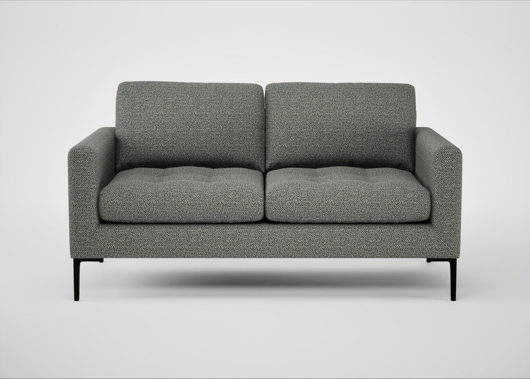 Eton 2 Seater Sofa Boucle Tweed Lapis / Black