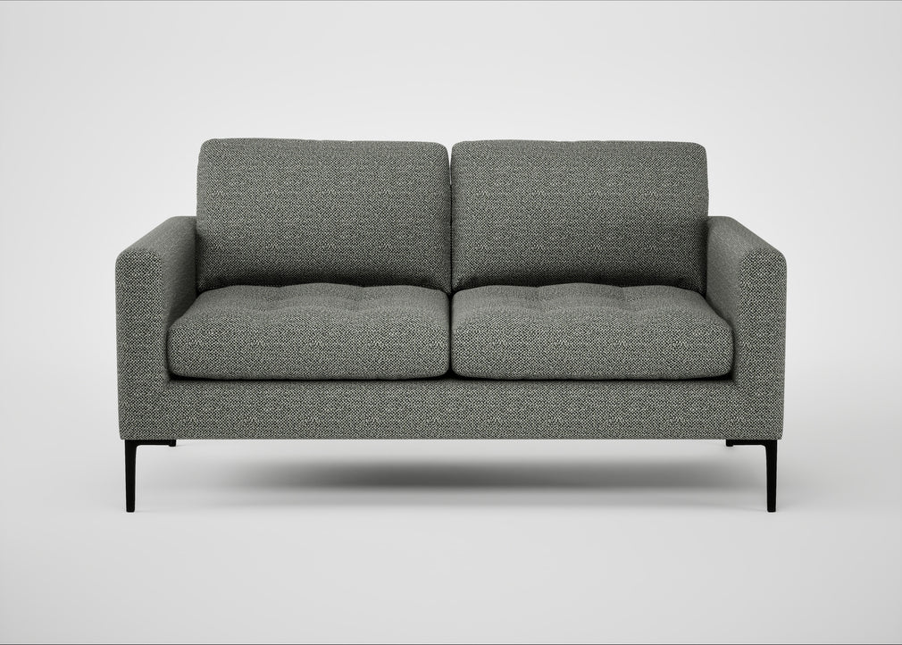 Eton 2 Seater Sofa Boucle Tweed Lapis / Black