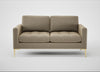 Eton 2 Seater Sofa Boucle Velvet Rocky / Brass