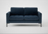 Eton 2 Seater Sofa Boucle Velvet Space / Black