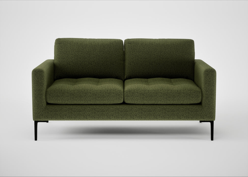 Eton 2 Seater Sofa Boucle Velvet Wilder / Black