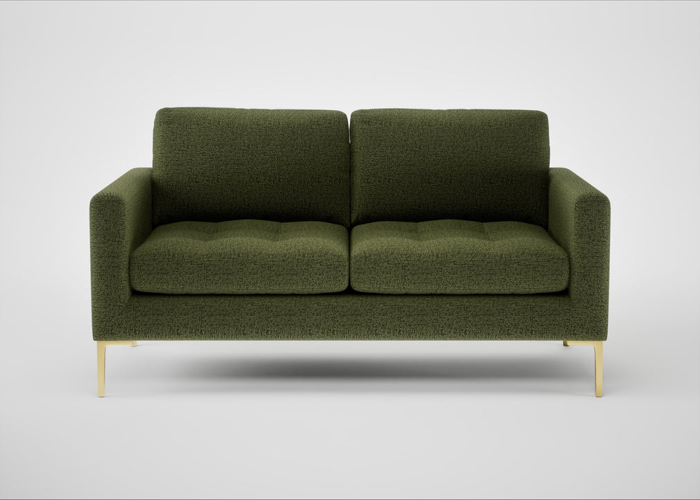 Eton 2 Seater Sofa Boucle Velvet Wilder / Brass