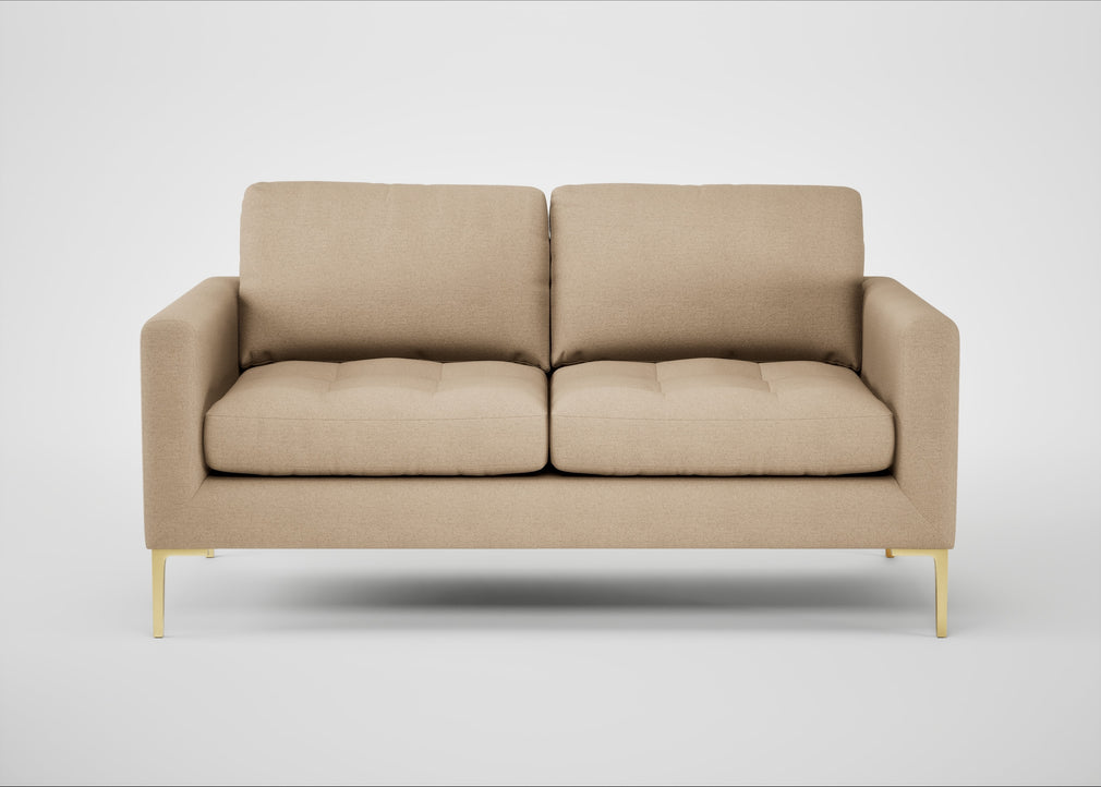 Eton 2 Seater Sofa Capelo Linen-Cotton Bamboo / Brass