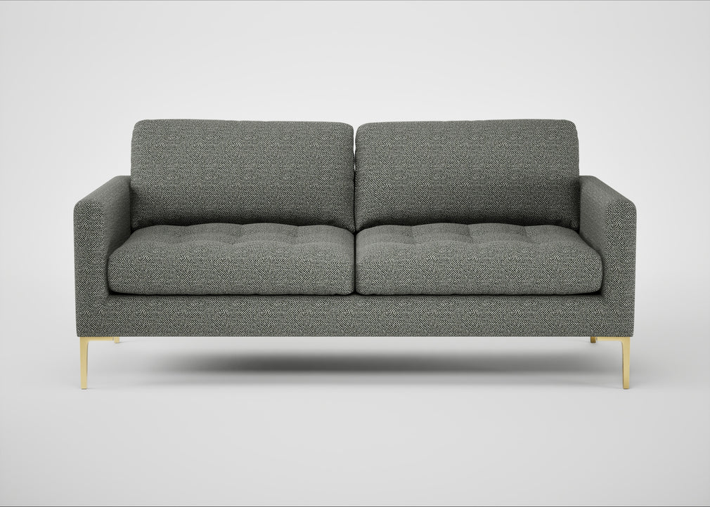 Eton 3 Seater Sofa Boucle Tweed Lapis / Brass