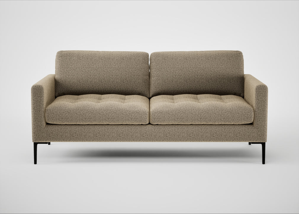 Eton 3 Seater Sofa Boucle Velvet Rocky / Black