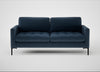 Eton 3 Seater Sofa Boucle Velvet Space / Black