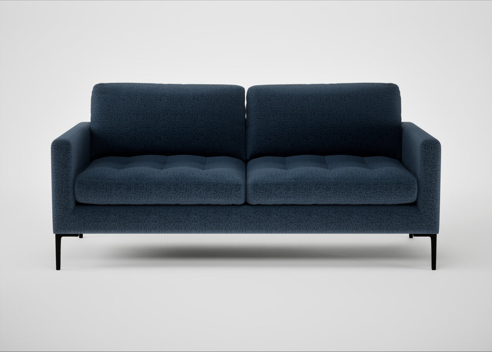 Eton 3 Seater Sofa Boucle Velvet Space / Black