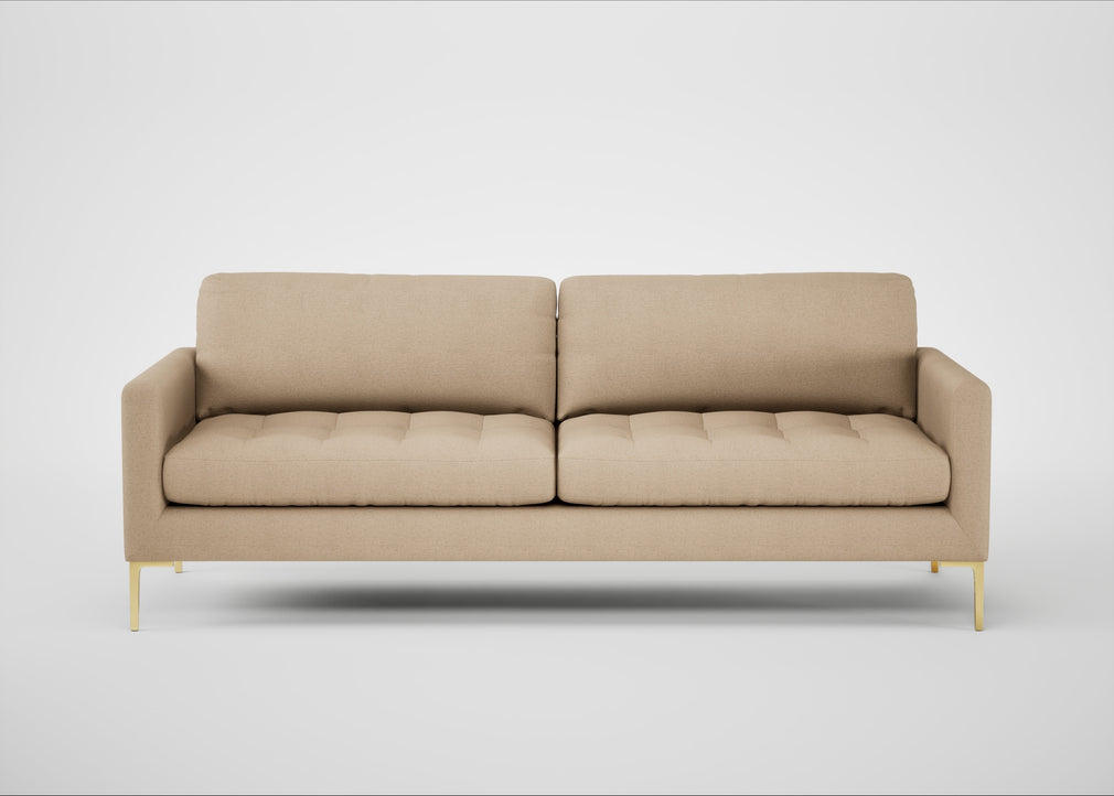 Eton 4 Seater Sofa Capelo Linen-Cotton Bamboo / Brass