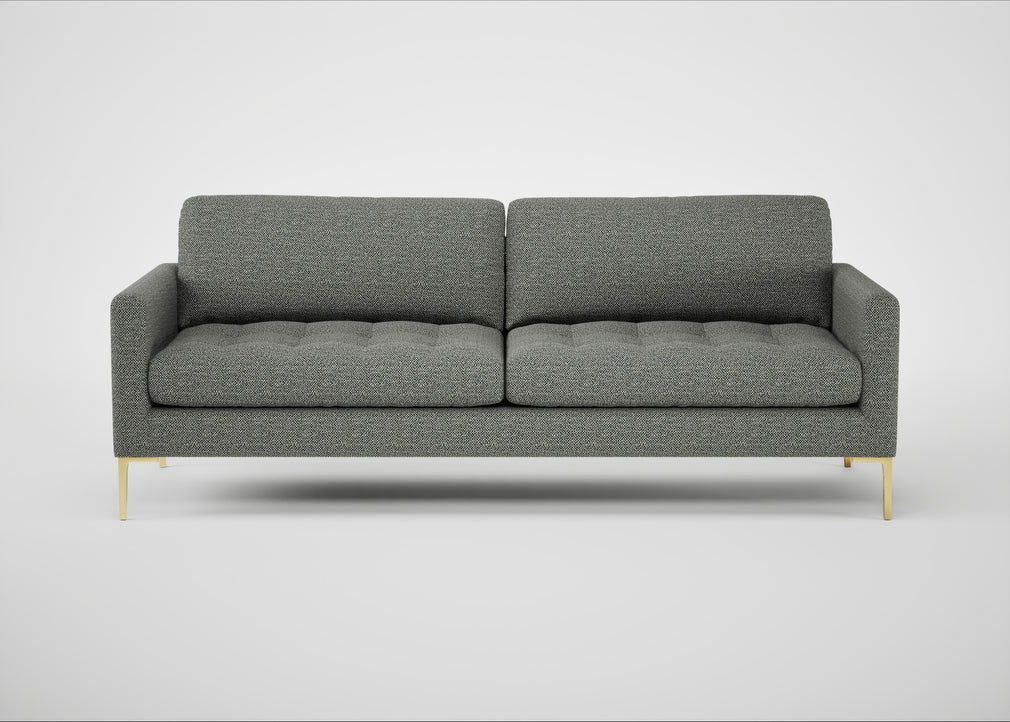 Eton 4 Seater Sofa Boucle Tweed Lapis / Brass