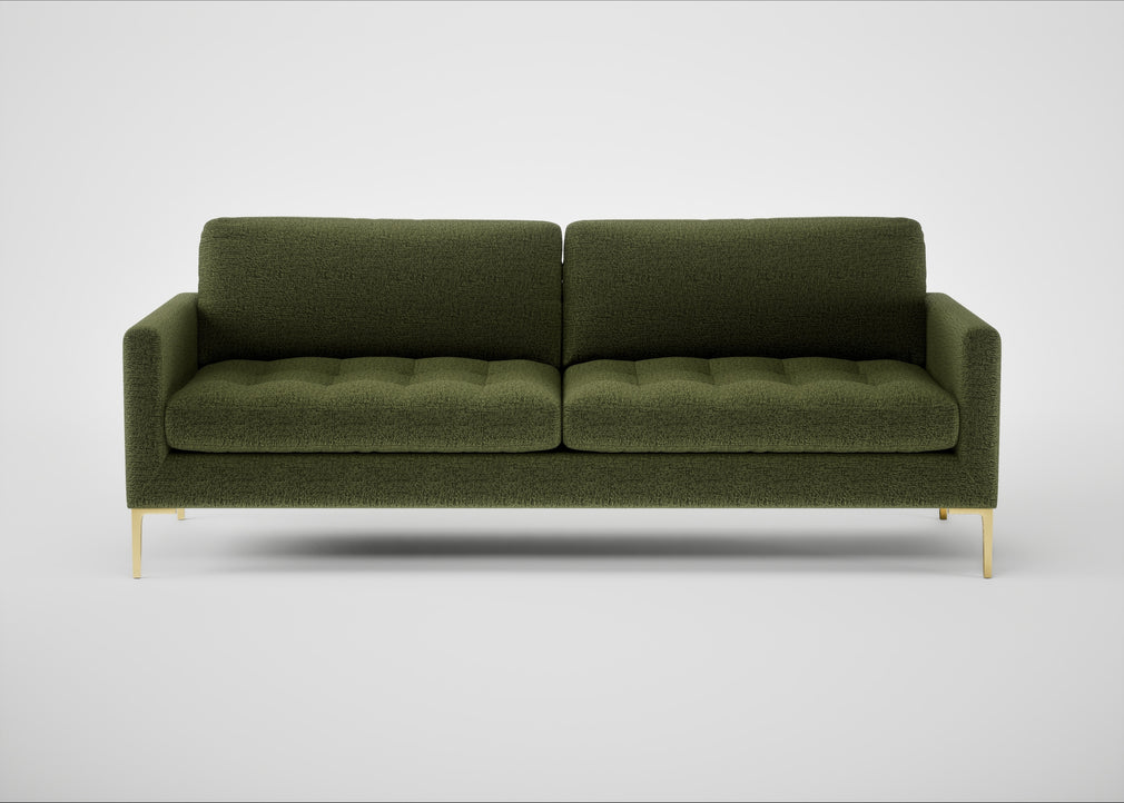 Eton 4 Seater Sofa Boucle Velvet Wilder / Brass