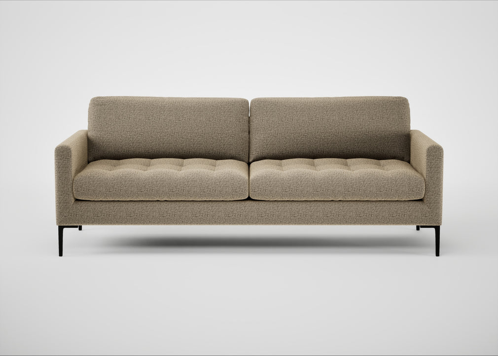 Eton 4 Seater Sofa Boucle Velvet Rocky / Black