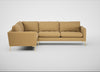 Eton Left Hand Facing Corner Sofa Boucle Tweed Citrine / Brass