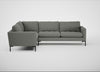 Eton Left Hand Facing Corner Sofa Boucle Tweed Lapis / Black
