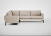 Eton Left Hand Facing Corner Sofa Boucle Tweed Pearl / Black