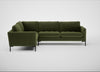 Eton Left Hand Facing Corner Sofa Boucle Velvet Wilder / Black