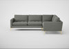 Eton Right Hand Facing Corner Sofa Boucle Tweed Lapis / Brass