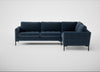 Eton Right Hand Facing Corner Sofa Boucle Velvet Space / Black