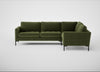 Eton Right Hand Facing Corner Sofa Boucle Velvet Wilder / Black