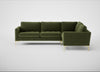 Eton Right Hand Facing Corner Sofa Boucle Velvet Wilder / Brass
