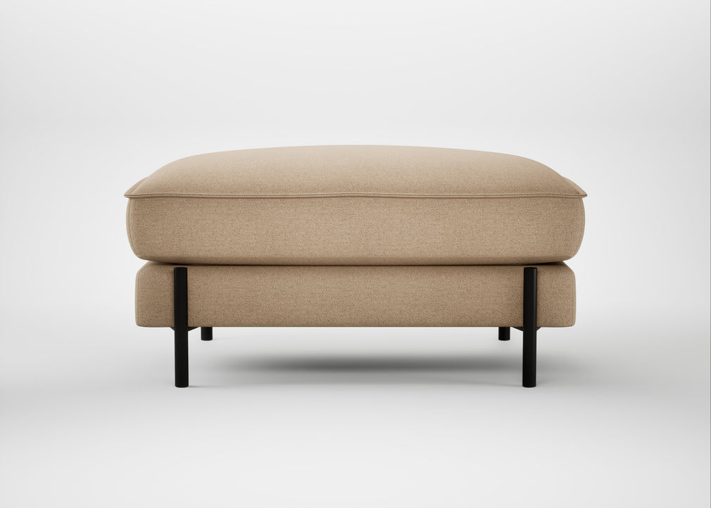 Tortona Footstool Capelo Linen-Cotton Bamboo