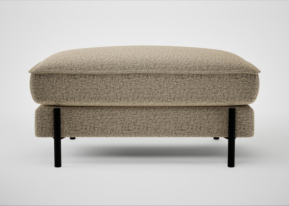 Tortona Footstool Boucle Velvet Rocky