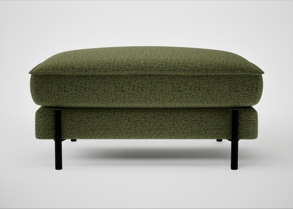 Tortona Footstool Boucle Velvet Wilder