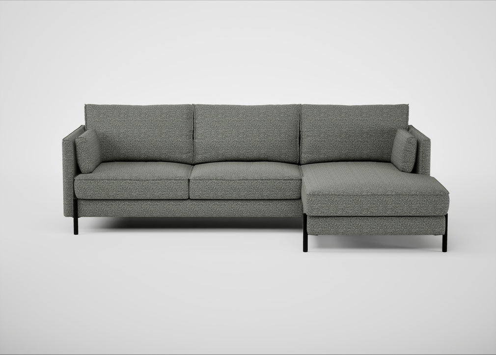 Tortona Right Hand Facing Corner Chaise Boucle Tweed Lapis