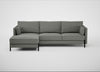 Tortona Left Hand Facing Corner Chaise Boucle Tweed Lapis