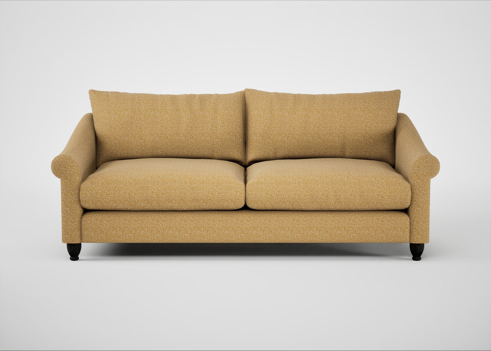 Devon 4 Seater Sofa Boucle Tweed Citrine / Black