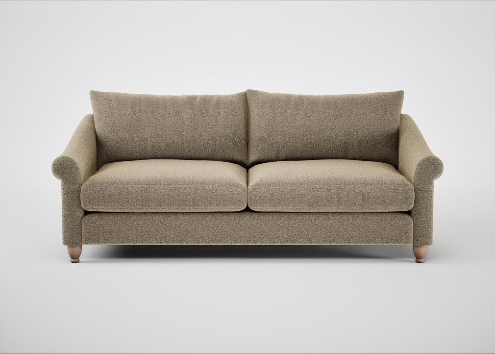 Devon 4 Seater Sofa Boucle Velvet Rocky / Natural