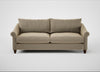 Devon 4 Seater Sofa Boucle Velvet Rocky / Walnut Stained