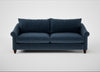 Devon 4 Seater Sofa Boucle Velvet Space / Walnut Stained