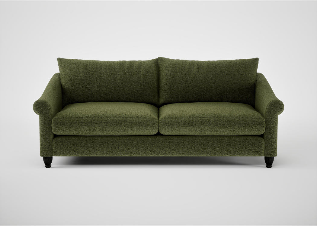 Devon 4 Seater Sofa Boucle Velvet Wilder / Black