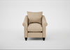 Devon Armchair Capelo Linen-Cotton Bamboo / Black