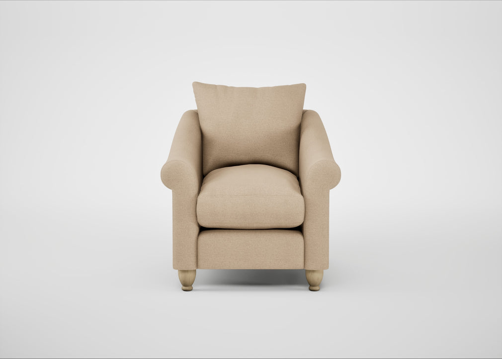 Devon Armchair Capelo Linen-Cotton Bamboo / Natural