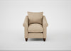 Devon Armchair Capelo Linen-Cotton Bamboo / Walnut Stained