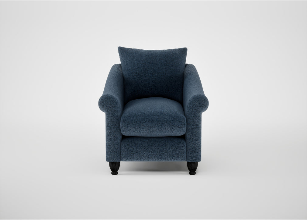 Devon Armchair Boucle Velvet Space / Black