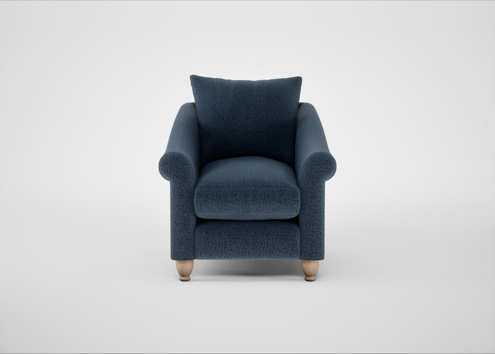 Devon Armchair Boucle Velvet Space / Natural