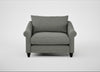 Devon Loveseat Boucle Tweed Lapis / Black