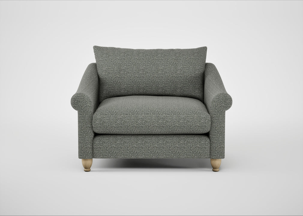 Devon Loveseat Boucle Tweed Lapis / Natural