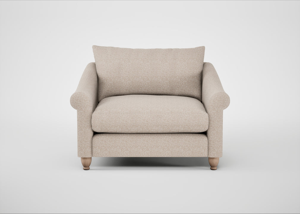 Devon Loveseat Boucle Tweed Pearl / Natural