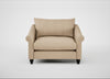 Devon Loveseat Capelo Linen-Cotton Bamboo / Black