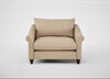 Devon Loveseat Capelo Linen-Cotton Bamboo / Walnut Stained